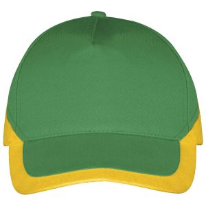Booster cap groen-goudgeel