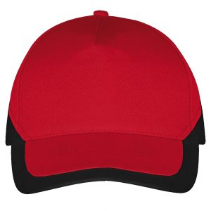 Booster cap rood-zwart