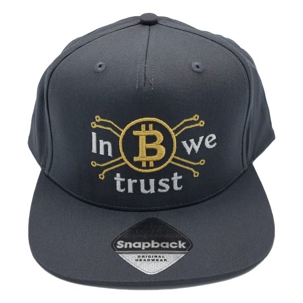 In Bitcoin we trust grey cap