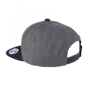Tweekleurige klassieke Snapback cap houtskool-zwart